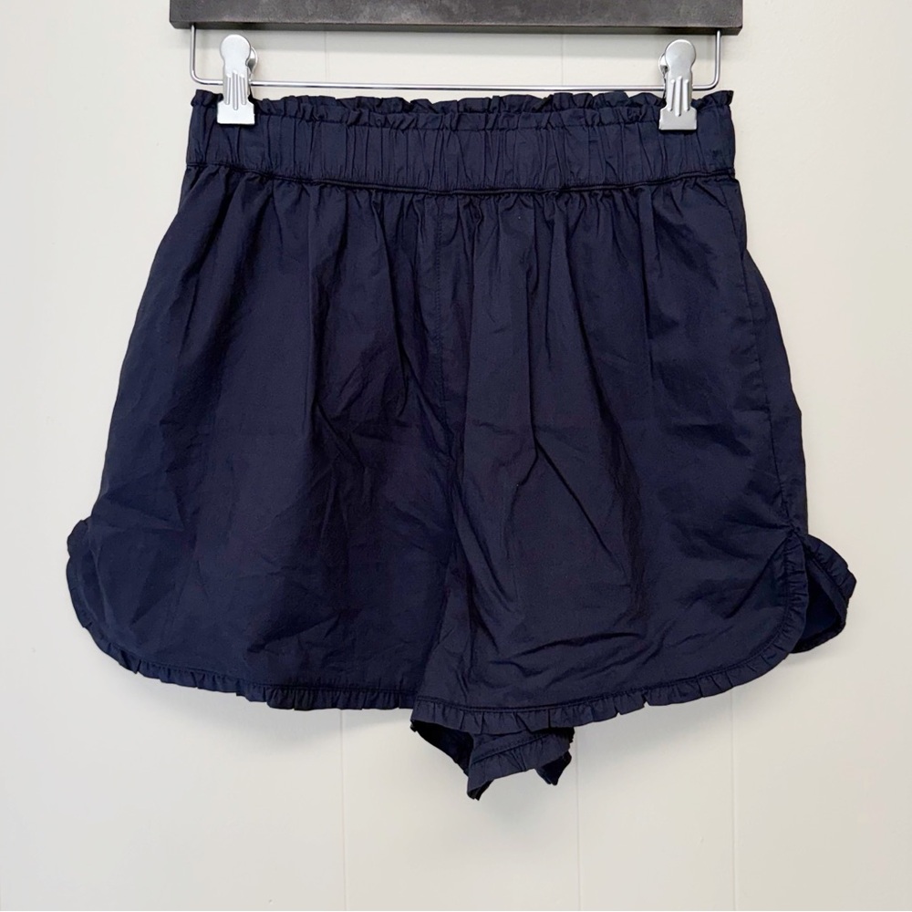 Trovata Navy Ruffled Waistband Women’s Shorts